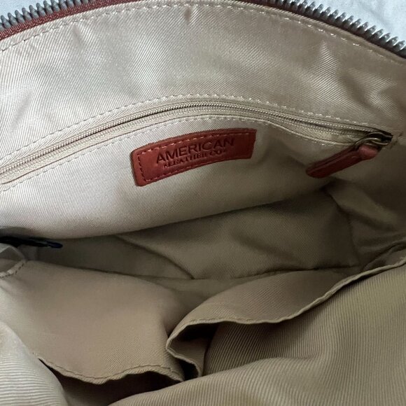 American Leather Co. Brown Paisley Small Crossbody & Handbag With Adjustable Str - Picture 5 of 6